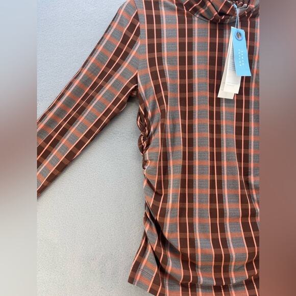 NWT Tanya Taylor Shelby Grid Print Organic Cotton Top Women’s Size Medium - Picture 13 of 16